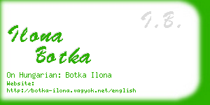 ilona botka business card